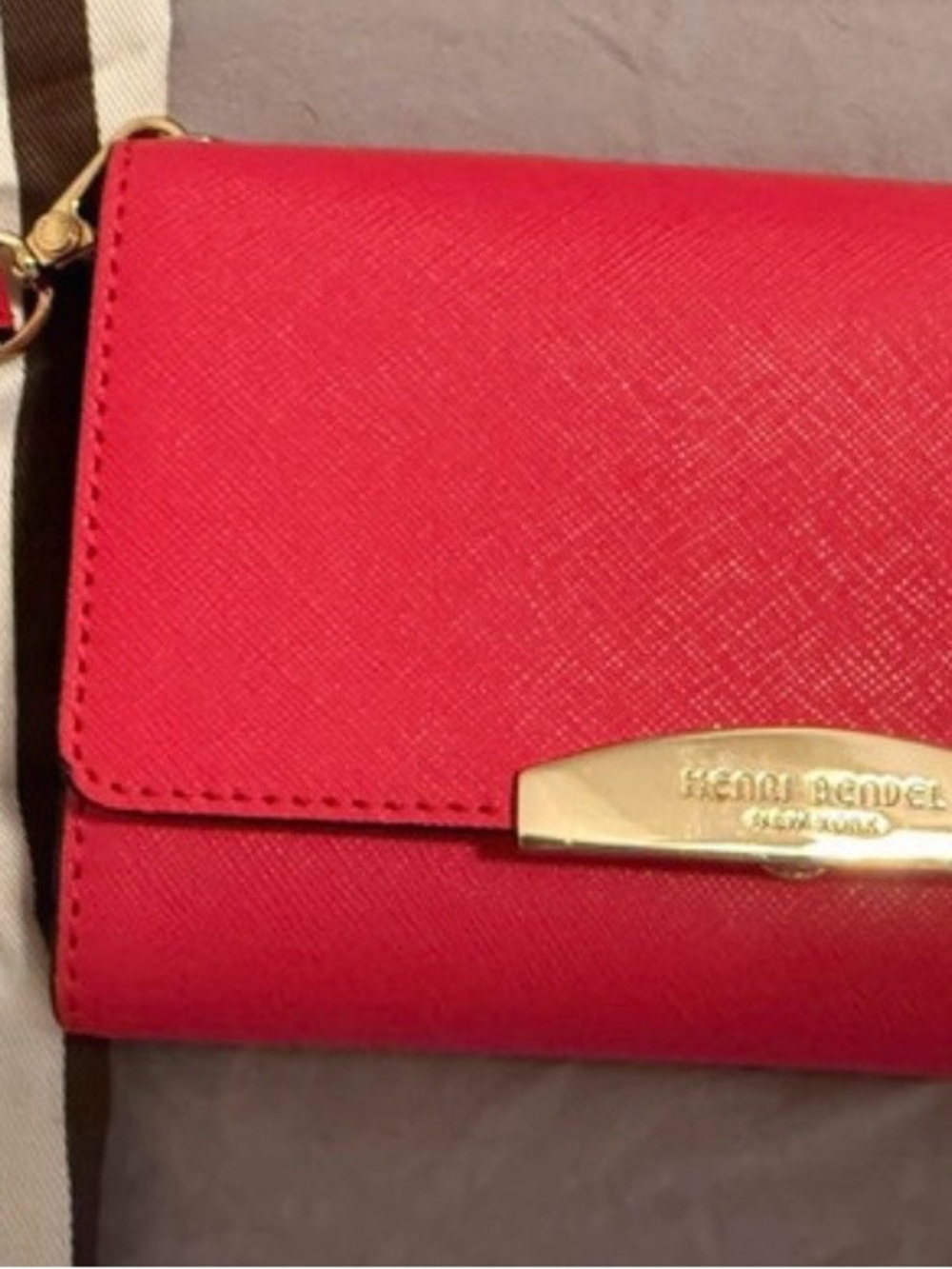 henri bendel Hot Pink Convertible Wallet Crossbody with Red Interior - Picture 3 of 3